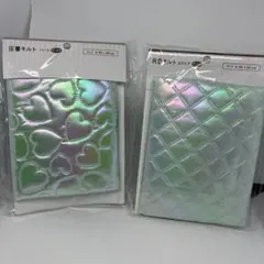 圧着キルト スクエア ハート 2点