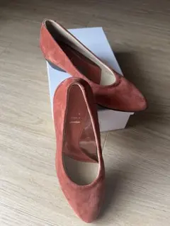 fitfit ポインテッドパンプニーカーII テラコッタ 23cm スエード