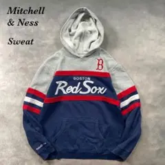 M&N古着Red Sox切替パーカーY2K刺繍ロゴ　AH89のサムネイル