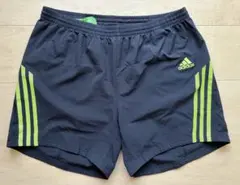 adidas ランニングショーツ 黒×黄色 Lサイズ