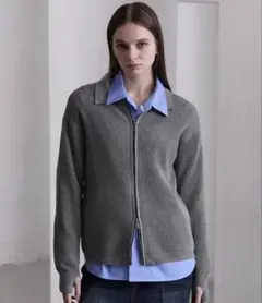 CLEL】/ ベーシック/スプレー畦編みニットシャツカーディガン - メルカリ