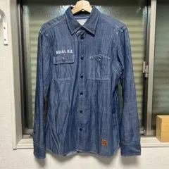 ROIAL デニム長袖シャツ バックプリントのサムネイル