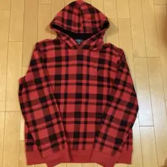 ポロ ラルフローレン パーカー 170 M チェック フーディ 刺繍 美品
