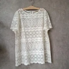 USA vintage レース　トップス　半袖のサムネイル