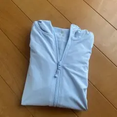 UNIQLO UVカット フルジップパーカー ライトブルー 140