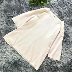 Green Label Relaxing【M】五分袖 Tシャツ ベージュ 綿