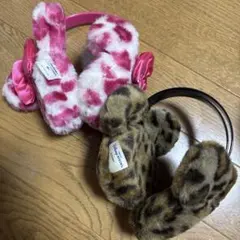 ディズニー ミニー 耳あて ヒョウ柄 イヤーマフ カチューシャ 耳当て