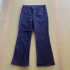 UNIQLO XL スリムフレアトラウザージーンズ ブーツカットデザイン