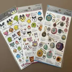 大人の図鑑シール たまごっち キャラクター編 歴代機種編　　4サイズ　ステッカー