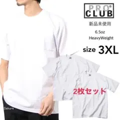 プロクラブ 新品 無地 へヴィーウェイト Tシャツ 白 2枚セット 3XLのサムネイル