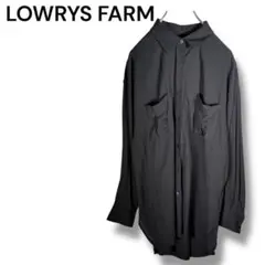 ローリーズファーム　ロングシャツ　黒　フリー　麻混　レディース