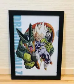 CC❺ドラゴンボール 一番くじ クリアイラスト 【額付】ベジータVSセル