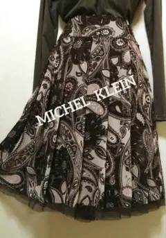 MICHEL KLEIN 　美ソフトプリーツスカート