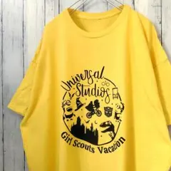ユニバーサルスタジオ キャラクター Tシャツ 2XL位 黄色 ビッグサイズ 古着のサムネイル