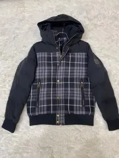 美品 トミーヒルフィガー ダウンジャケット　チェック　中綿　フーディー　Mサイズ