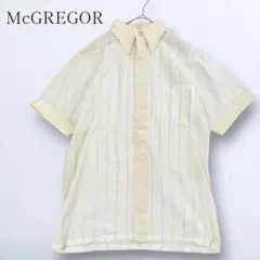【マックレガー】半袖シャツ ストライプ柄 薄手 カジュアル M レギュラーカラーのサムネイル