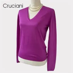 クリーニング済）Cruciani クルチアーニ 半袖ニット ピンク サイズ42