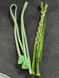 緑色系 帯締め 房付き　2本セット