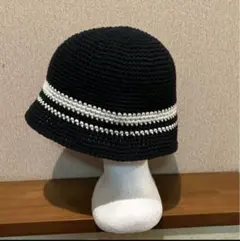 クラッシャーハット オールシーズン対応 ニット帽　ハンドメイド コットン100%