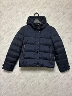 美品 ★Boogie★ ネイビー フード付きショートダウンジャケット38 M〜Ｌ