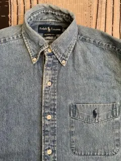 90s ralph lauren デニム BD シャツ ラルフ ボタンダウン