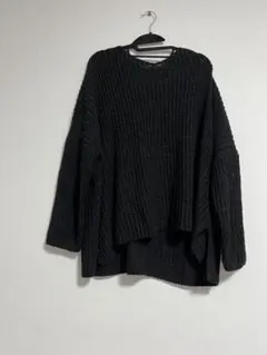 黒 ニットセーター 長袖