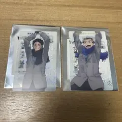 ハイキュー　木兎光太郎　赤葦京治　ホログラムクリアカード　雪合戦ver