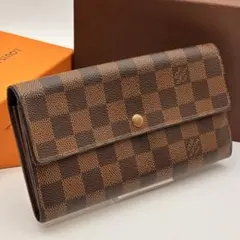 【鑑定済み】ルイヴィトン✨ダミエ✨長財布✨ポルトフォイユサラ✨二つ折り財布