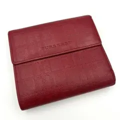 Burberry バーバリー 二つ折り財布 バーガンディ レザー M13のサムネイル