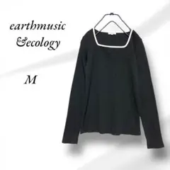 A244.アースミュージックアンドエコロジー/トップス【M】ブラック/大人可愛い