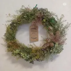 マメグンバイナズナと紫陽花のリース
