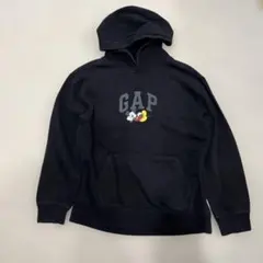 GAP × Disney xxl 黒　コラボ　パーカー　ミッキー　プリント
