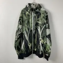 546 希少 ナイキ ウインドランナー ウーブンジャケット グリーン 総柄 L