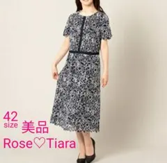 定価約4万円 ローズティアラジュエル カットワーク刺繍 ワンピース42