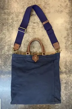 SILVER LAKE CLUB シルバーレイククラブ ショルダーバッグ帆布 紺のサムネイル