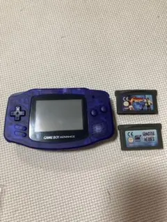 ゲームボーイアドバンス　外装シェルは新品に換装済み　ソフト２本おまけ