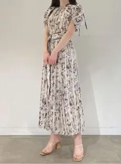 2WAYボリュームスリーブプリントワンピース