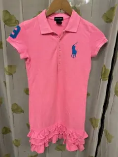 【新品未使用】ラルフローレン ビッグポニー 裾フリル ポロワンピース