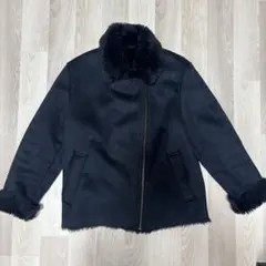 UNIQLO フェイクファー　ムートンコート　ブラック