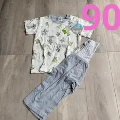 ディズニー ミッキー パジャマ 上下 半袖 春 夏 秋 セットアップ 新品 90