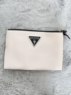 GUESS USA バッグ紐なしピンク ロゴ入り