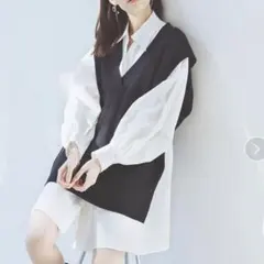 スナイデル ベストレイヤードミニワンピース