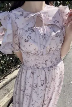 チューリップ柄ロングOP evelyn