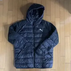 ジュニアPUMA フード付き ブラック ダウンコート XXL