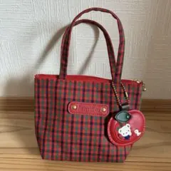O*L様 familiar ファミリア　ミニトートバッグ　チャーム付き　レッド