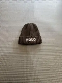 POLO ブラウン ベビーニット帽