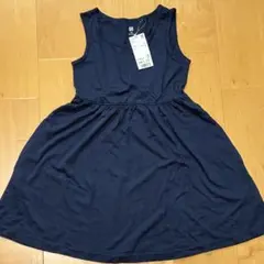 UNIQLO ノースリーブワンピース 120cm ネイビー（タグ付き未使用品）のサムネイル