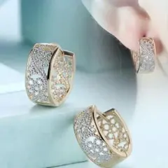 ハワイアンピアス 18k 大人気 結婚式 フープ ウェディングイエローゴールド