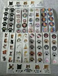 猫デザイン シール セット 90枚【⑨】