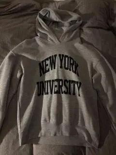 NYU グレー パーカー サイズM